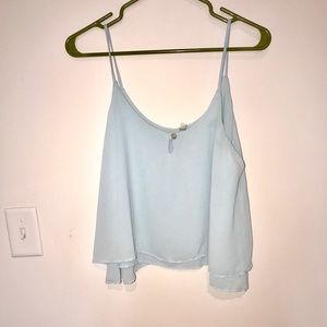 Blue spaghetti strap blouse